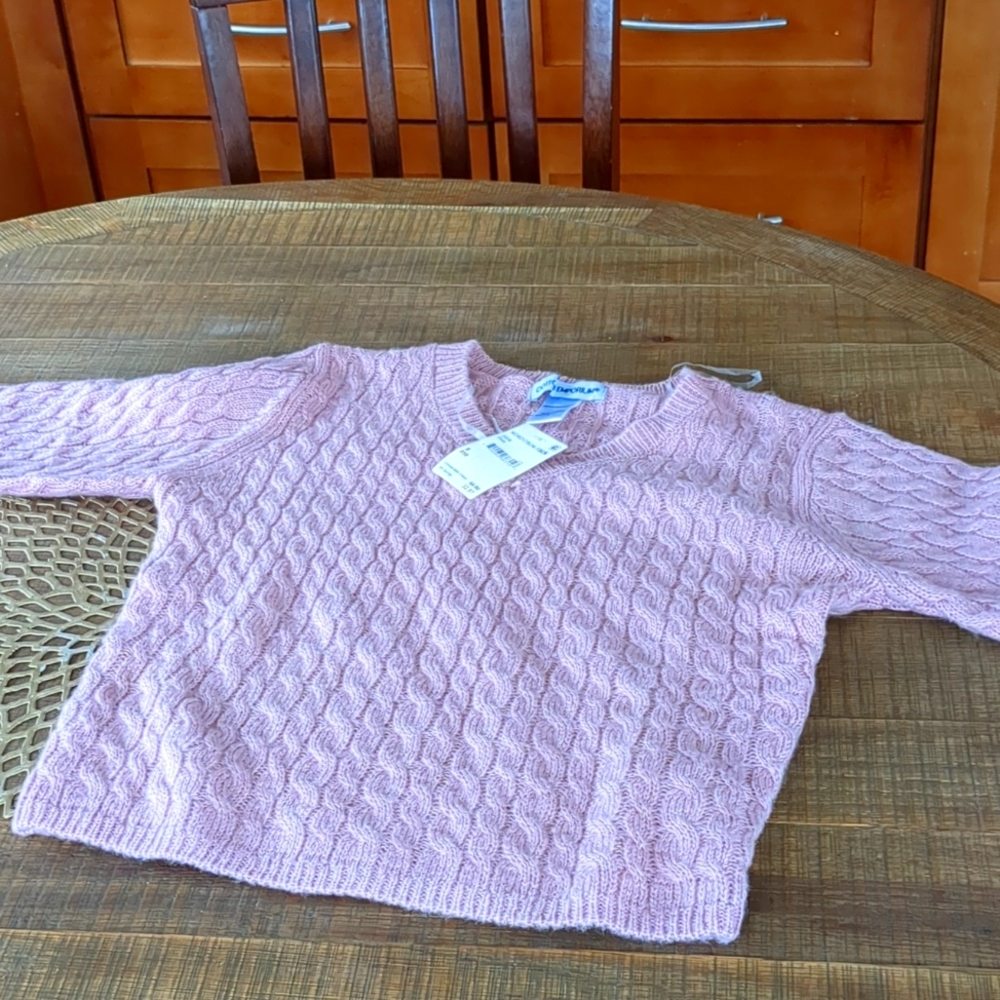 Nwt Nordstrom rack cotton emporium cropped pink sweater